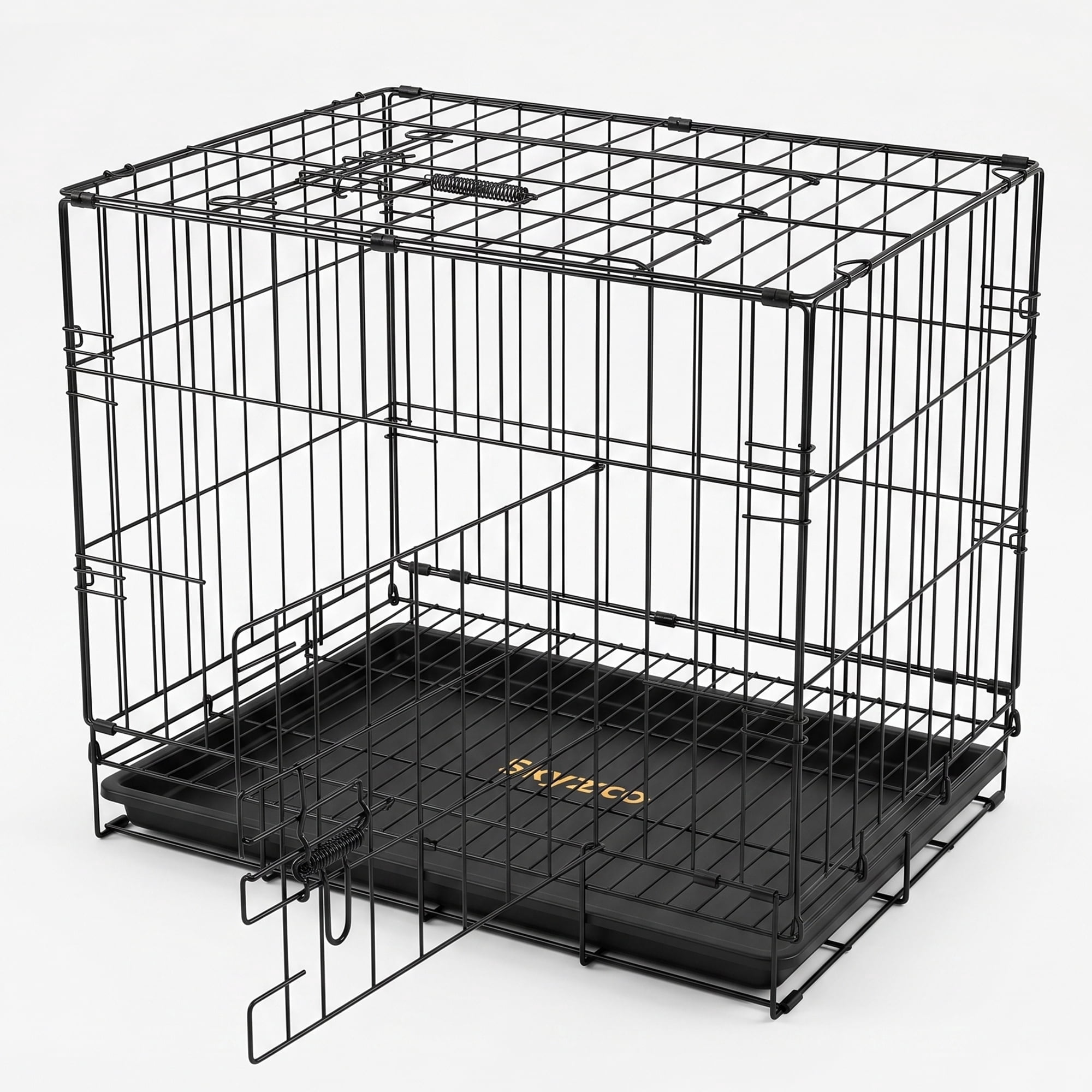 CONCETTA 48 inch Double-Door Folding Dog Crate, Portable Small