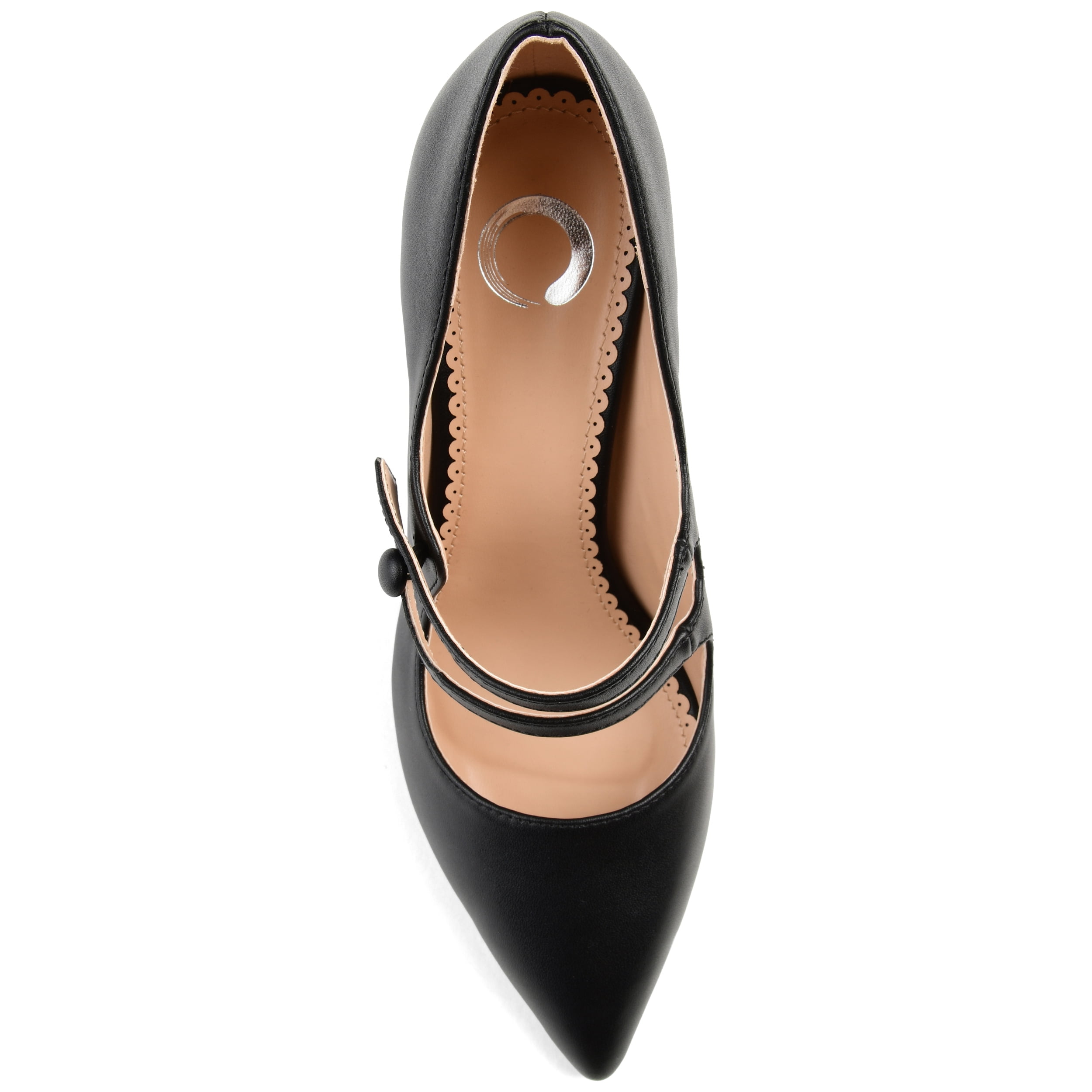Journee Womens Sidney Pointed Toe Mid Heel Pumps