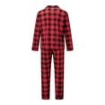 thumbnail image 3 of AIGUR Matching Family Buffalo Plaid Christmas Pajamas Set, Long Sleeve Button Sleepwear for Adults Kids, Matching Pet Outfit, 3 of 10