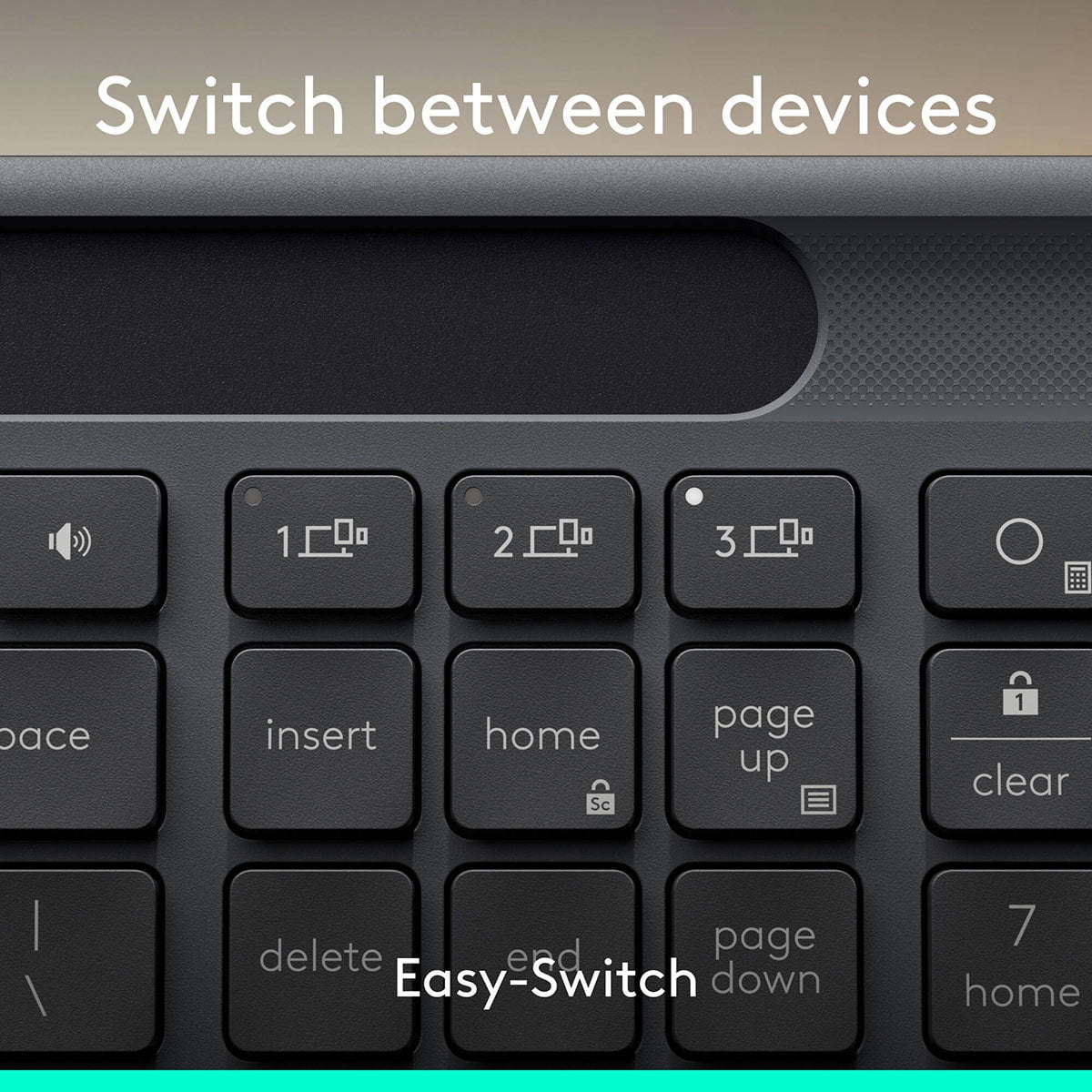 Logitech Signature Slim Solar+ K980 for Business, Wireless Keyboard, Quiet Typing, Secure Receiver, Bluetooth, Windows, Mac - Graphite - Wireless Connectivity - Bluetooth/RF - 5.1 - 32.81 ft - 2.40...