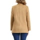 thumbnail image 3 of CHAQUETA DE TRAJE ELEGANTE Blazer de mujer con cuello de solapa y un botón en ante sintético tamaño XS color caqui, 3 of 6