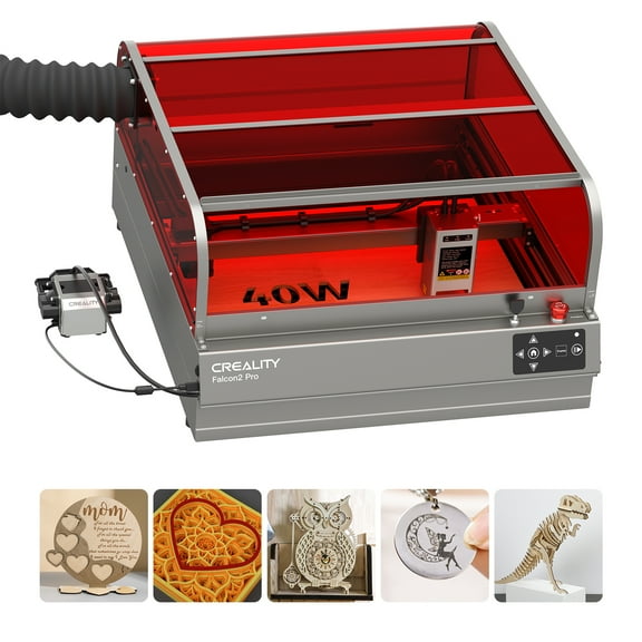 Creality Falcon2 Pro 40W Enclosed Laser Engraver & Cutter Desktop Diode Laser Cutter and Engraver Machine for Wood/Acrylic/Metal