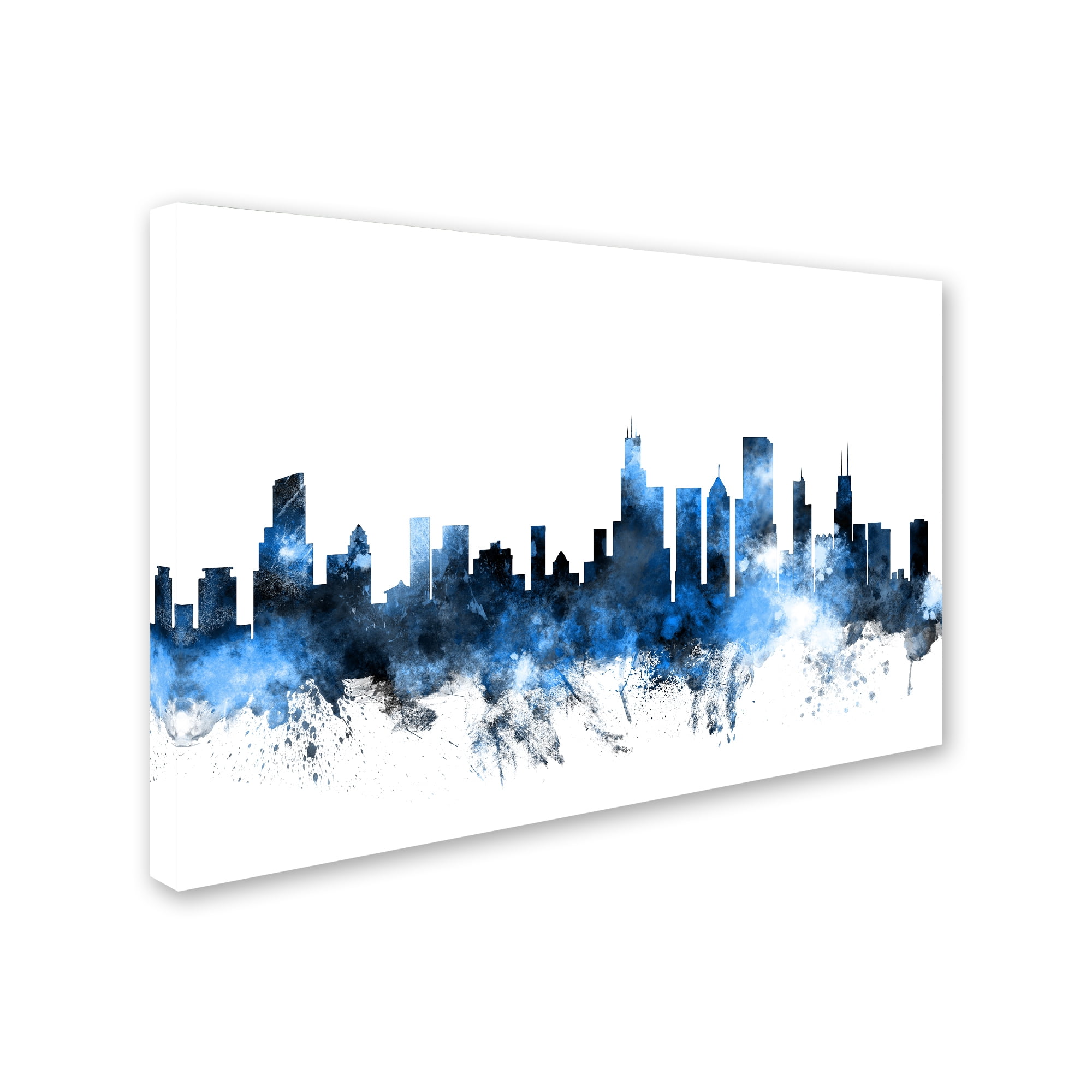 "Chicago Illinois Skyline II" Canvas Art by Michael Tompsett