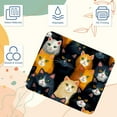 thumbnail image 3 of Cat Square Desk Pad Mouse Pad, 8.3x9.8 Inch Non-Slip Rubber Bottom Printed Mousepad for Office and Gaming, 3 of 6