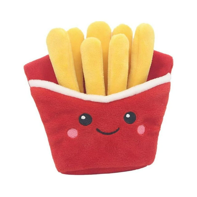 Juguetes Para Perros, Juguetes Para Apretar, Juguetes Para Masticar Cachorros De Peluche, Forma De Comida Suave, Juguete Para Mascotas, Patatas Fritas De Felpa, Hamburguesa,