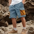 thumbnail image 2 of Xdzjlr Shorts de Sport pour Hommes, Été Travail Poche Rétro Doux Shorts Décontractés Coupe Décontractée, 2 of 5
