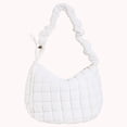 thumbnail image 3 of Bolso Tipo Nube Plisado Nuevo Bolso Algodón Bolso Bandolera para Mujer (blanco) Blanco, 3 of 9