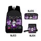 thumbnail image 3 of Kuromi-mochila escolar de Anime, bolso de hombro, estuche de lápices, conjunto bidimensional, estilo japonés, 3 of 3