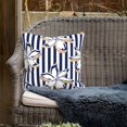 thumbnail image 2 of Outdoor Throw Pillow Covers 18\u201dx18\u201d, Decorative Pillow Covers for Patio Furniture, Modern Cushion Cases for Garden Couch Home Sofa Bed Office Chair, Pack of 2, Clemens Cabana Navy, 2 of 5