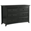 Graco Kendall 6 Drawer Double Dresser Black