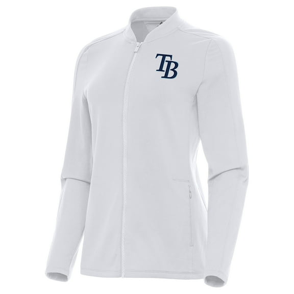 Women's Antigua White Tampa Bay Rays Continual Full-Zip Jacket