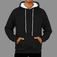 thumbnail image 6 of Kctiaxy Hoodie Men Fleece Casual Hooded PulLover Tops Solid Color Long Sleeve Sweatshirts with Multiple Pockets, 6 of 8
