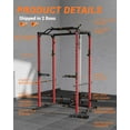 thumbnail image 2 of Yeshouse Home Gym Power Rack - Multi-Functional Cage with Cable System, J-Hooks, and Dip Bars, 2 of 8