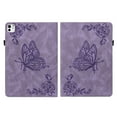 thumbnail image 5 of Dteck Butterfly Pattern Case for iPad Pro 11 inch 2024,Magnetic Leather Card Slots Wallet Case Shockproof Kickstand Cover for iPad Pro 11-in. (M4) ,Purple, 5 of 5