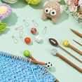 8 Pcs 8 Styles Knitting Needle Stoppers 20 Pcs Iron Kilt Pin Stitch ...