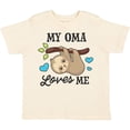 thumbnail image 3 of Inktastic My Oma Loves Me with Sloth and Hearts Boys or Girls Toddler T-Shirt, 3 of 5