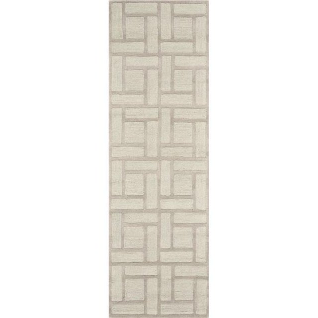 HomeRoots 353996 2 ft. 3 in. x 7 ft. 6 in. Runner Wool Tan & Ivory Area Rug