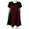 Pre-owned|Kate Spade New York Womens Short Sleeve Crew Neck Color Block Dress Black Red 6