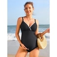 thumbnail image 7 of Sociala V Neck Maternity Swimsuit Ruched Side One Piece Pregnancy Bathing Suits 2026 Swimwear, 7 of 7