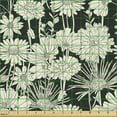 thumbnail image 2 of Ambesonne Flower Fabric by the Yard Upholstery, Monochrome Spring Growth, 1 Yard, Black and Beige, 2 of 5