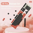 thumbnail image 2 of PBT Keycaps 108 Keys OEM Profile PBT Double Shot Keycap Set,ANSI US Layout for Mechanical Keyboard,Compatible with MX Switches Cherry/Gateron/Kailh/Akko Switch. (Retro Black & Orange), 2 of 7
