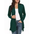 thumbnail image 3 of JWD Womens Casual Lightweight with Pocketes Long Sleeve Open Front Cardigan Dark Green-S, 3 of 6