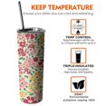 thumbnail image 6 of 20oz Pioneer Flower Skinny Tumblers Stainless Steel Tumbler with Lid and Straw,Vacuum Insulated Double Wall Travel Tumbler Cups with Cleaning Brush for Coffee,Tea, 6 of 6