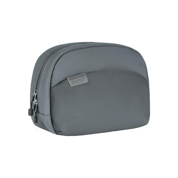 Paquete de neceseres de viaje con varios compartimentos, color gris antracita