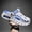 White Blue, variant on Men's Air Cushion Thick Sole 2-in-1 Clogs, Breathable Hollow Non-slip Beach Slides, Summer Trendy Dad Shoes