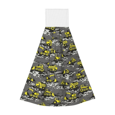 

Coaee Modern Yellow Excavator for Fast Absorbent Hanging Towels with Velcro for Kitchen Bathroom Laundryroom