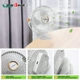 thumbnail image 3 of Vivicreate Portable Clip-on Rechargeable Fan 1200mAh 5 Speeds Ultra-Quiet 360° Rotation, Personal Desk & Table Cooling Fan, White, 3 of 6