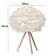 thumbnail image 2 of Lámpara lámpara de mesa de plumas con botón de empuje luz de escritorio decoro de uro decelo decelo luz nocturna luz, 2 of 3