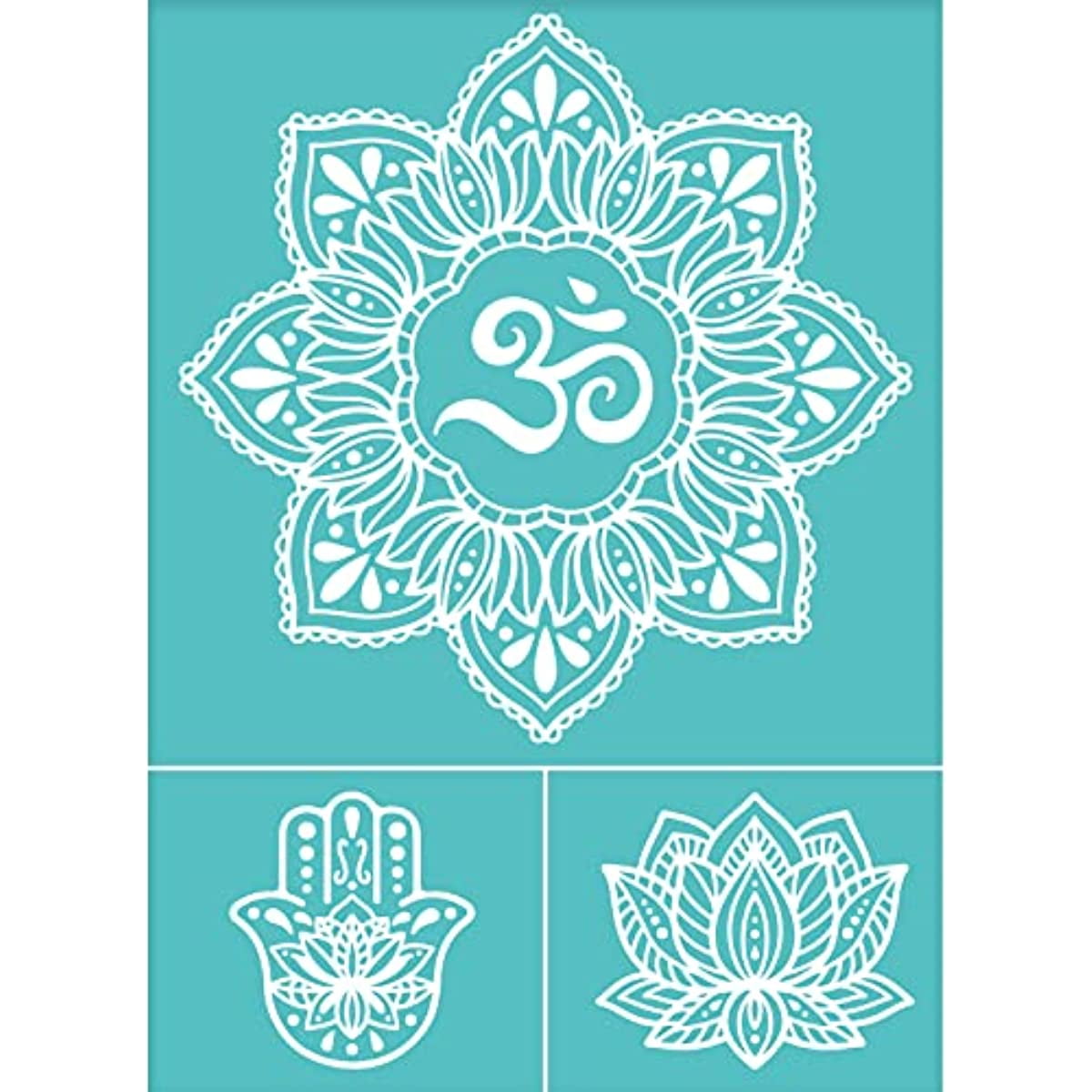 CrafTreat Lotus Mandala Wall Stencils for Painting - Stencil Mandala, Reusable Mandala Pattern 23x23 Inches Online