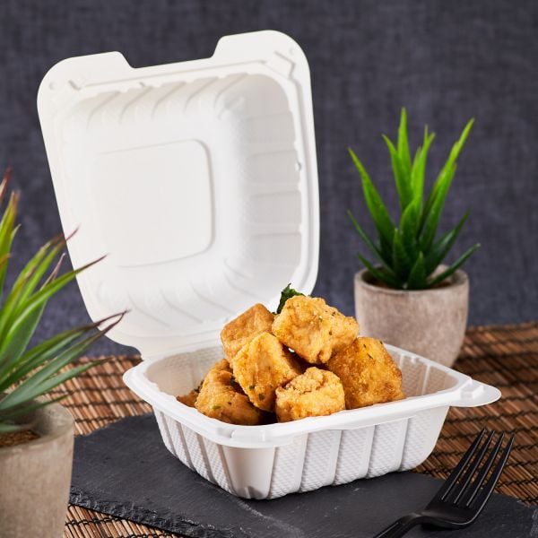 Carryout Food Containers 6 x 6 x 3 (Empress™ Earth EPPHL-66) - Case of  300