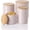 Pink, variant on Kitchen Canisters Ceramic Food Storage Jar Set, Stackable Containers with Airtight Seal Wooden Lid for Serving Ground Coffee, Tea, Herbs, Grains, Sugar, Salt - Set of 4 (Jade)