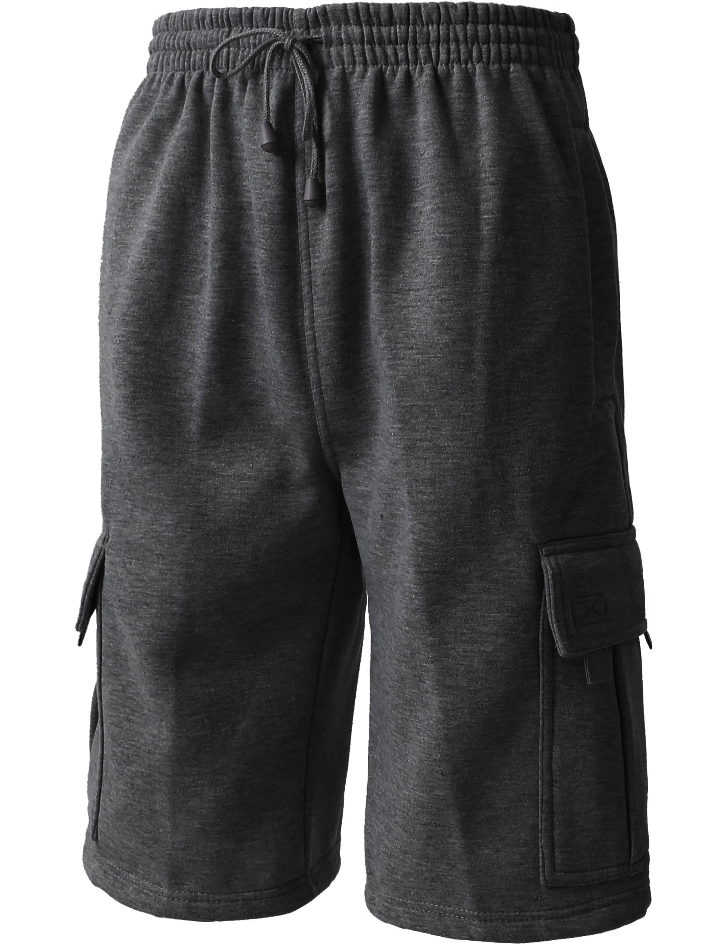 Men's Comfort Fleece Cargo Sweat Shorts with Drawstring