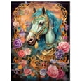 thumbnail image 1 of Cheval Carré Rond Broderie Diamant Animal Mosai 30*40 cm, Cadre Non Inclus.,1-TZ, 1 of 3
