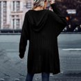 thumbnail image 7 of Qulqfy Womens Black Cardigan Sweater Cable Knit Open Front Lightweight Sweaters Long Long Sleeve Fall Shirts for Women L, 7 of 7