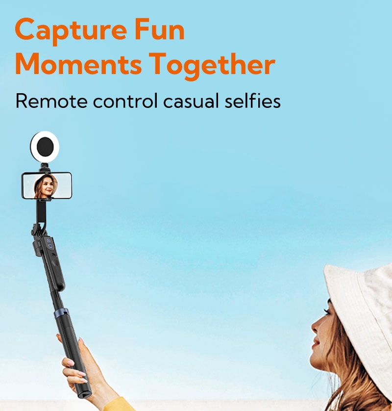 USKEYVISION Auto Face Tracking Tripod 360 Rotation,Phone Tripod for iPhone w/Fill Light,Selfie Stick for iPhone w/Remote Control,70” Phone Holder Video Recording for Content Creators TikTok(UTK-02)
