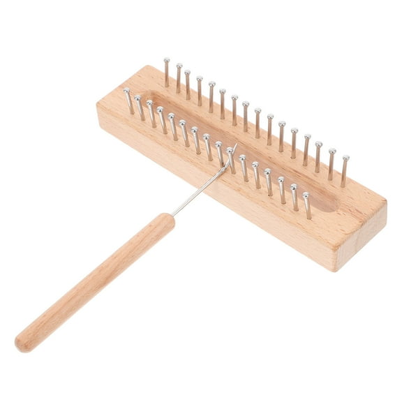 Worgeous Knitting Kit Yarn Solid Wood Braider Practical Tools Light Weight Loom