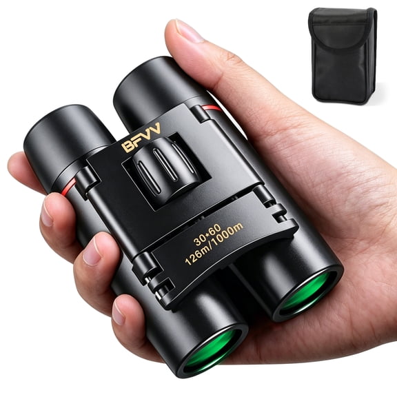 BFVV 30x60 Pocket Compact Binoculars for Adults & Kids - High Power HD with Low-Light Night Vision, Ideal for Bird Watching, Hunting, Concerts, Outdoor Hiking - Small, Lightweight