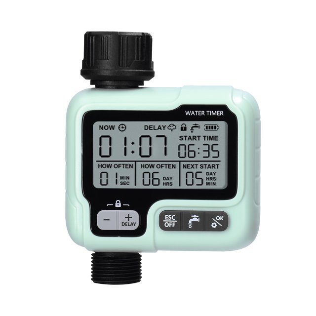Controlador de riego automático inteligente a prueba de agua IPX5 Temporizador de agua para el jard Eccomum Temporizador de riego