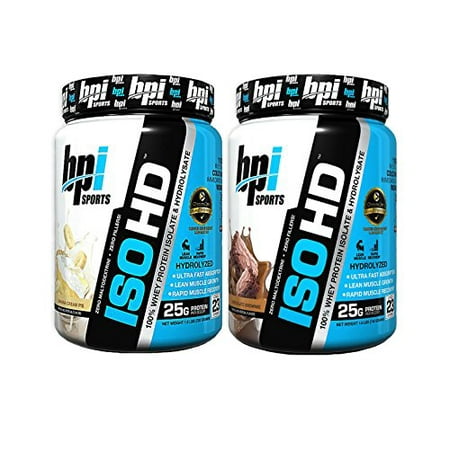 BPI ISO HD Whey Banana Cream Pie 1.6LB / chocolat Brownie 1.6LB (1 de chaque)