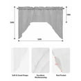 thumbnail image 6 of Grey Kitchen Curtains Swag Valance for Windows/Bathroom/Cafe, Modern Pure Gray Rod Pocket Drape Panel Swag Curtains Valance for Bedroom/Living Room 56"x36", 6 of 6