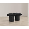 thumbnail image 2 of Meridian Furniture Pavilion Black Boucle Fabric Bench, 2 of 9