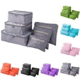 thumbnail image 3 of Walbest 6 Set Travel Storage Bags Multi-functional Clothing Sorting Packages, Travel Packing Compression Pouches, Luggage Organizer Pouch, 3 of 7