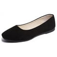 thumbnail image 5 of BOBOGOJP Women Square Toe Ballets Flats, Slip On Classical Walking Shoes for Wedding/Dating (Black,5.5), 5 of 6