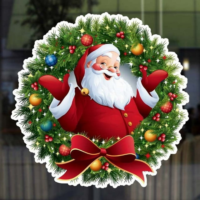 Harpily Stickers Christmas Sticker Decoration Living Wall Sticker Santa Merry Room PVC Wall Sticker