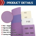thumbnail image 4 of Uxcell 10pcs Sand Papers - [3.6 x 9 Inch x 600 Grits] Sandpaper Sheets for Metal Auto Wood Polishing and Scratches Removing, Alumina Abrasive Purple, 4 of 7