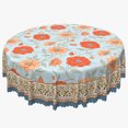 thumbnail image 7 of Vintage Light Blue Floral Round Tablecloth,Waterproof Stain Resistant Table Cover for Indoor Outdoor Kitchen Dining Room Party Decor,60 Inch, 7 of 7